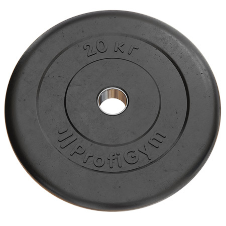Тренировочный диск Profigym 20 кг - 31 мм черный
